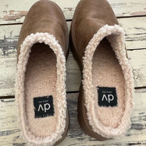 Dolce Vita Ladie Womens Faux Suede Cushioned Footbed Mules - Picture 3 of 5